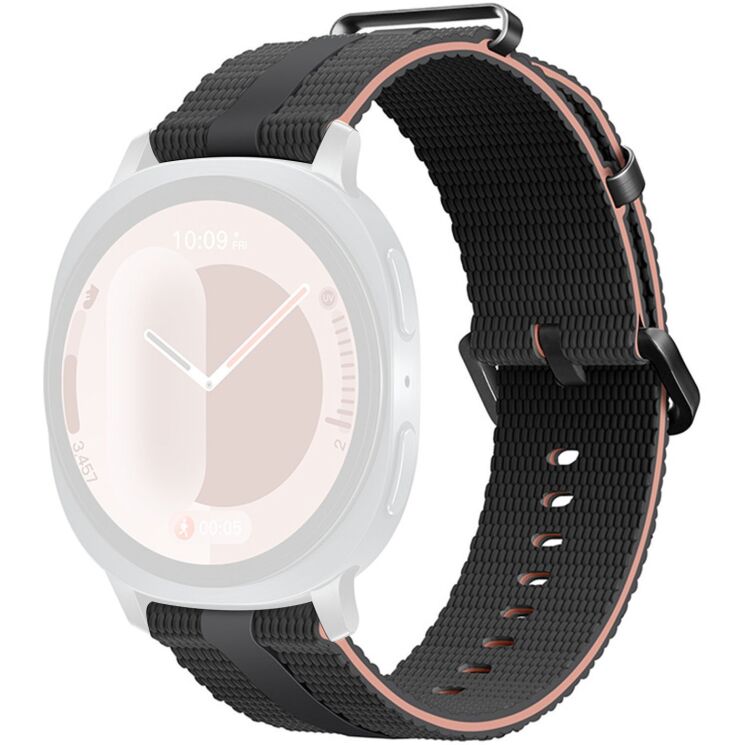 Ремінець Reframe Sport Linear для Samsung Galaxy Watch 8 (40/44mm) / 8 Classic - Black / Pink: фото 1 з 5