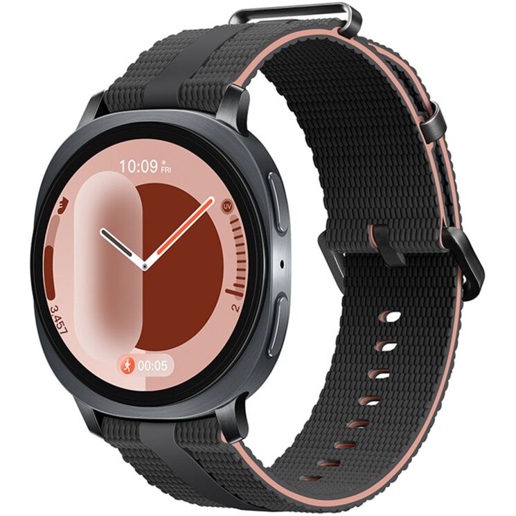 Ремінець Reframe Sport Linear для Samsung Galaxy Watch 8 (40/44mm) / 8 Classic - Black / Pink: фото 2 з 5