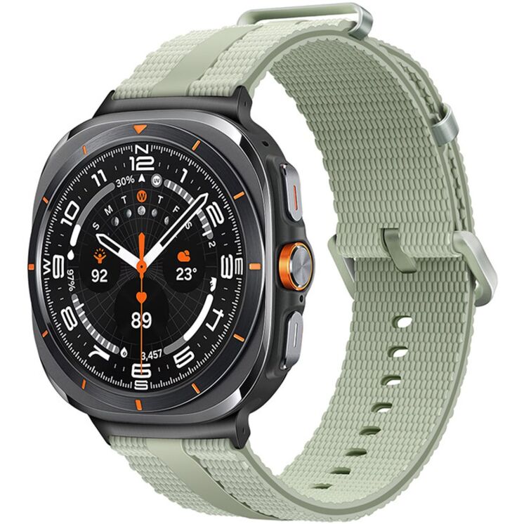 Ремешок Reframe Sport Linear для Samsung Galaxy Watch Ultra (47mm) / Ultra (2025) - Grey / Green (358074HG) Ремешок Reframe Sport Linear для Samsung Galaxy Watch Ultra (47mm) / Ultra (2025) - Grey / Green: фото 2 из 5