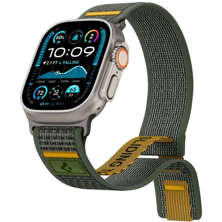 Ремінець Spigen (SGP) Athlex Air для Apple Watch 46 / 45 / 44 / SE 44 / Ultra / Ultra 2 (AMP09035) - Active Green: фото 4 з 17