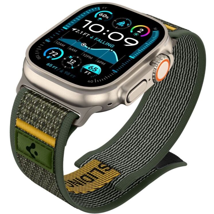 Ремінець Spigen (SGP) Athlex Air для Apple Watch 46 / 45 / 44 / SE 44 / Ultra / Ultra 2 (AMP09035) - Active Green: фото 5 з 17