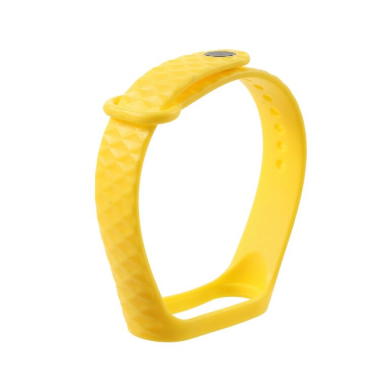 Ремінець UniCase Rhombus Texture для Xiaomi Mi Band 3 - Yellow: фото 2 з 5