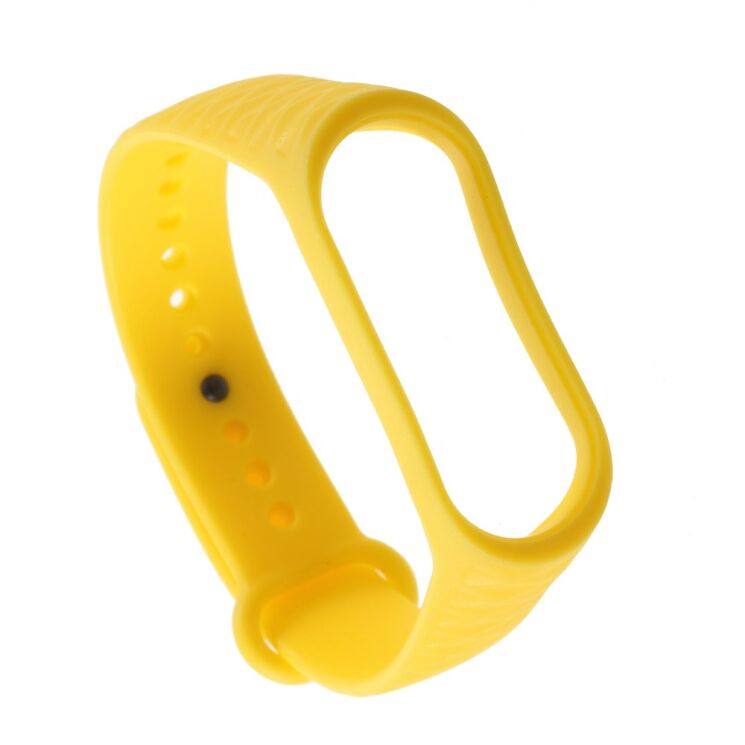 Ремінець UniCase Rhombus Texture для Xiaomi Mi Band 3 - Yellow: фото 1 з 5