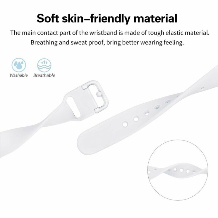 Ремешок UniCase Silicone Strap для Apple Watch 42 (Series 10) / 41 / 40 / SE 40 / 38 - White: фото 3 из 5