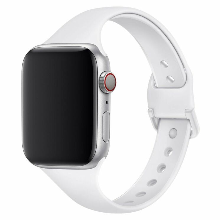 Ремешок UniCase Silicone Strap для Apple Watch 42 (Series 10) / 41 / 40 / SE 40 / 38 - White: фото 1 из 5