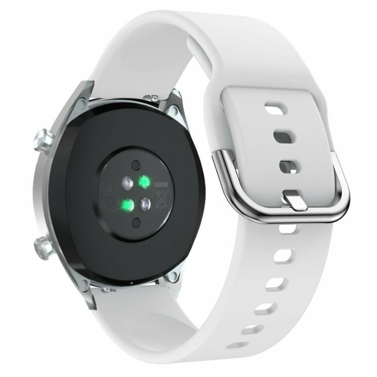 Ремешок UniCase Silicone Strap для Huawei Watch GT / Watch GT2 46mm / Watch GT 2e - White: фото 2 из 6