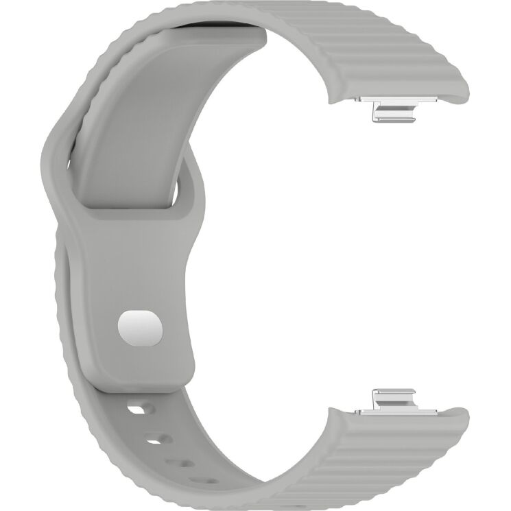 Ремешок UniCase Silicone Strap для Xiaomi Redmi Watch 6 / 6 Active / 6 Lite / 5 / 4 - Light Grey: фото 4 из 8