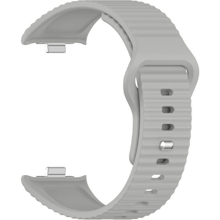 Ремешок UniCase Silicone Strap для Xiaomi Redmi Watch 6 / 6 Active / 6 Lite / 5 / 4 - Light Grey: фото 3 из 8