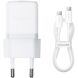 Сетевое зарядное устройство Baseus Palm 1C (30W) + кабель Type-C to Type-C (P10111605213-01) - White (960189W). Фото 1 из 19