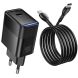 Сетевое зарядное устройство Hoco CS113A Lounge PD40W (Type-C) + кабель Type-C to Type-C - Black (995667B). Фото 4 из 5