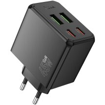 Сетевое зарядное устройство Hoco CS18A PD45W 2C+2U - Black: фото 1 из 8