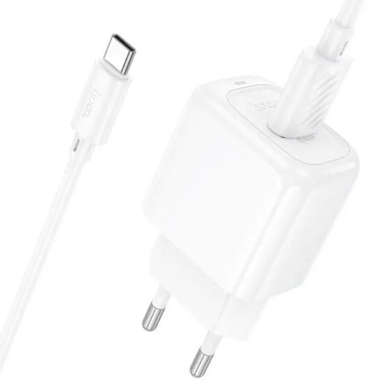 Мережевий зарядний пристрій Hoco CS52A QC3.0 18W (1USB) + кабель USB to Type-C - White (960186W) Мережевий зарядний пристрій Hoco CS52A QC3.0 18W (1USB) + кабель USB to Type-C - White: фото 3 з 7