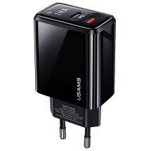 Мережевий зарядний пристрій USAMS CC133 T40 QC3.0 + PD (20W) - Black: фото 1 з 13