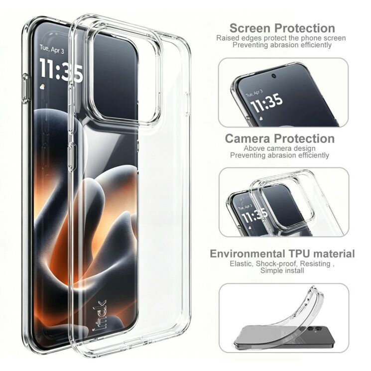 Силіконовий чохол IMAK UX-10 Series для Motorola Edge 70 Pro - Transparent (412022T) Силіконовий чохол IMAK UX-10 Series для Motorola Edge 70 Pro - Transparent: фото 6 з 9