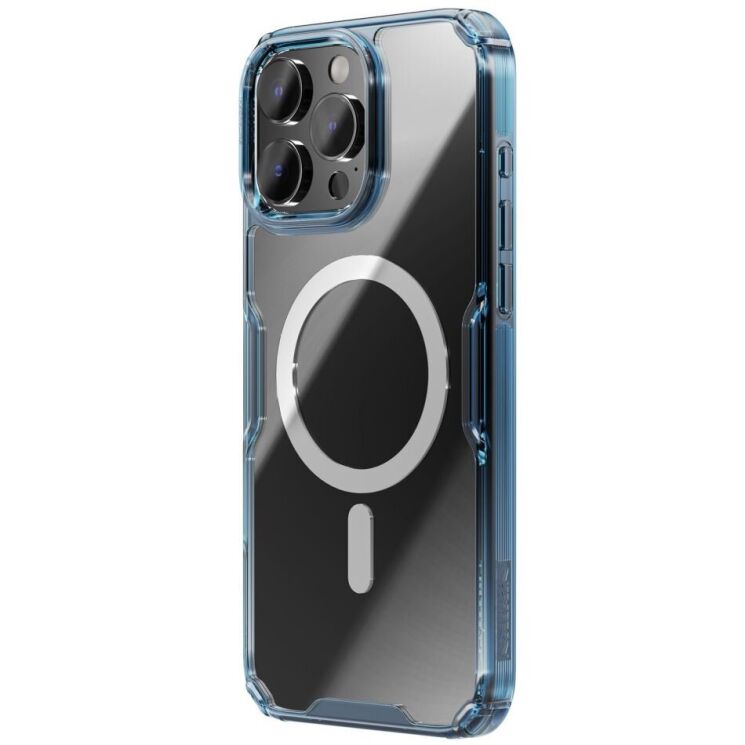 Силиконовый чехол NILLKIN Nature TPU Pro Magnetic для Apple iPhone 16 Pro Max - Blue: фото 2 из 14