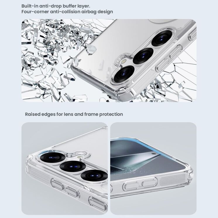 Силіконовий чохол NILLKIN Nature TPU Pro Magnetic для Samsung Galaxy S25 Plus (S936) - White: фото 8 з 14