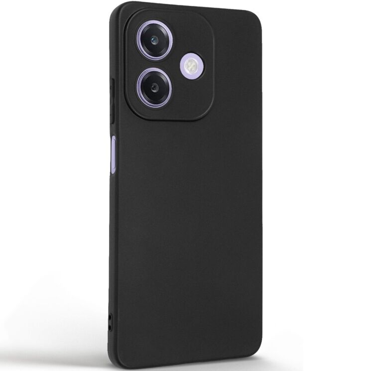Силиконовый (TPU) чехол ArmorStandart Matte Slim Fit для OPPO A3x / A3 / A40m - Black: фото 2 из 5