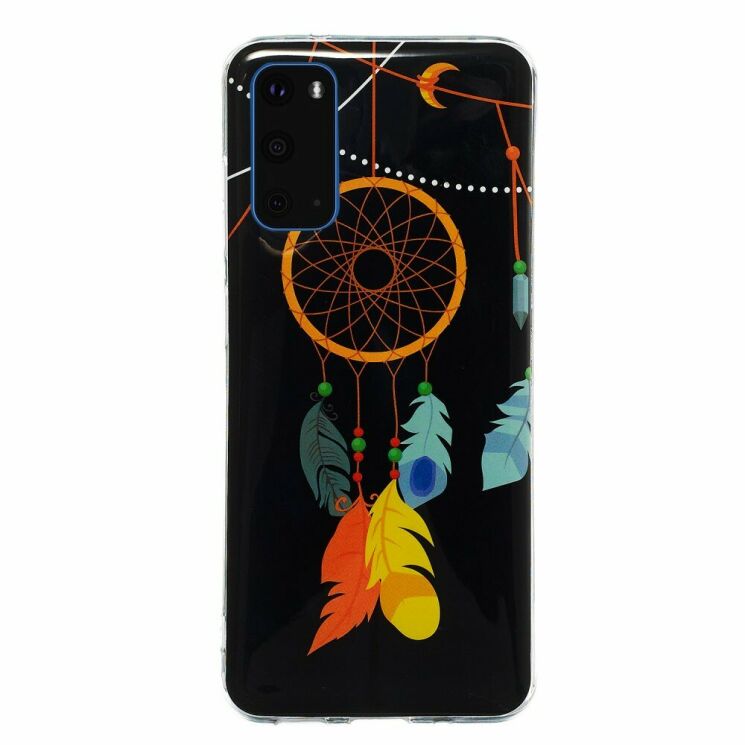 Силиконовый (TPU) чехол Deexe LumiCase для Samsung Galaxy S20 (G980) - Feather Dream Catcher: фото 2 из 7