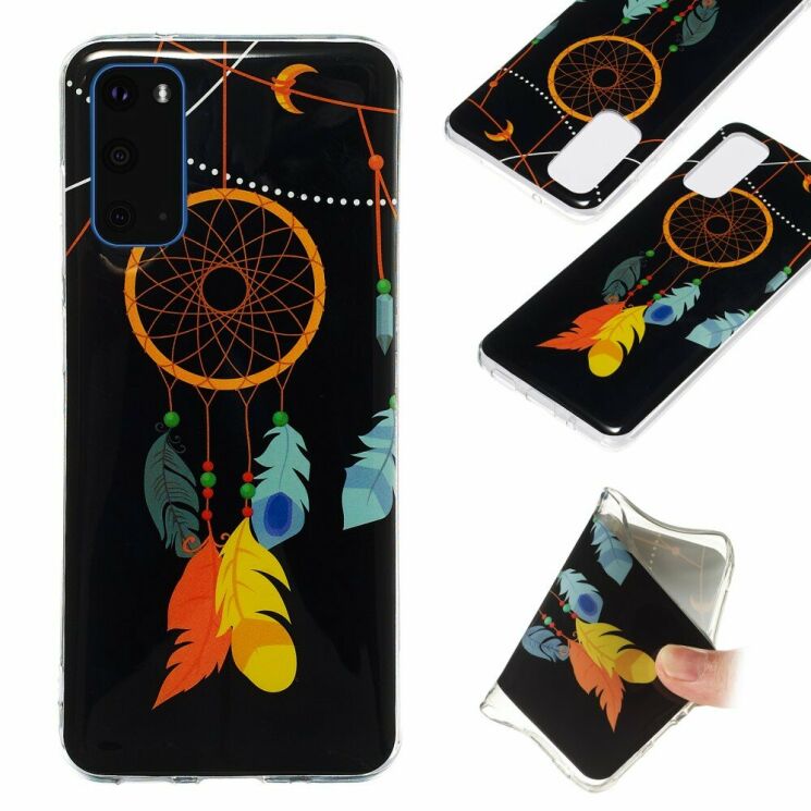 Силиконовый (TPU) чехол Deexe LumiCase для Samsung Galaxy S20 (G980) - Feather Dream Catcher: фото 1 из 7