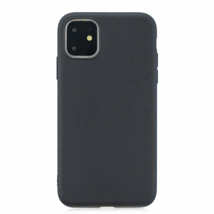 Силиконовый (TPU) чехол Deexe Matte Case для Apple iPhone 11 - Black: фото 1 из 5