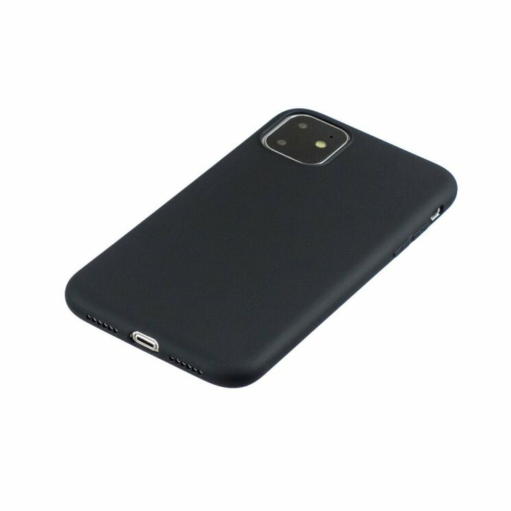 Силиконовый (TPU) чехол Deexe Matte Case для Apple iPhone 11 - Black: фото 2 из 5