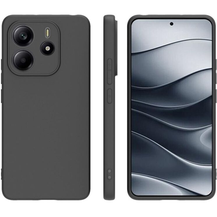 Силиконовый (TPU) чехол Deexe Matte Case для Xiaomi Redmi Note 14 4G - Black: фото 4 из 4