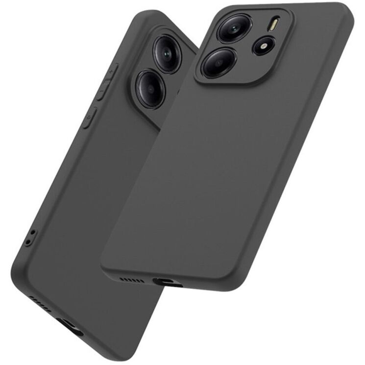 Силиконовый (TPU) чехол Deexe Matte Case для Xiaomi Redmi Note 14 4G - Black: фото 3 из 4
