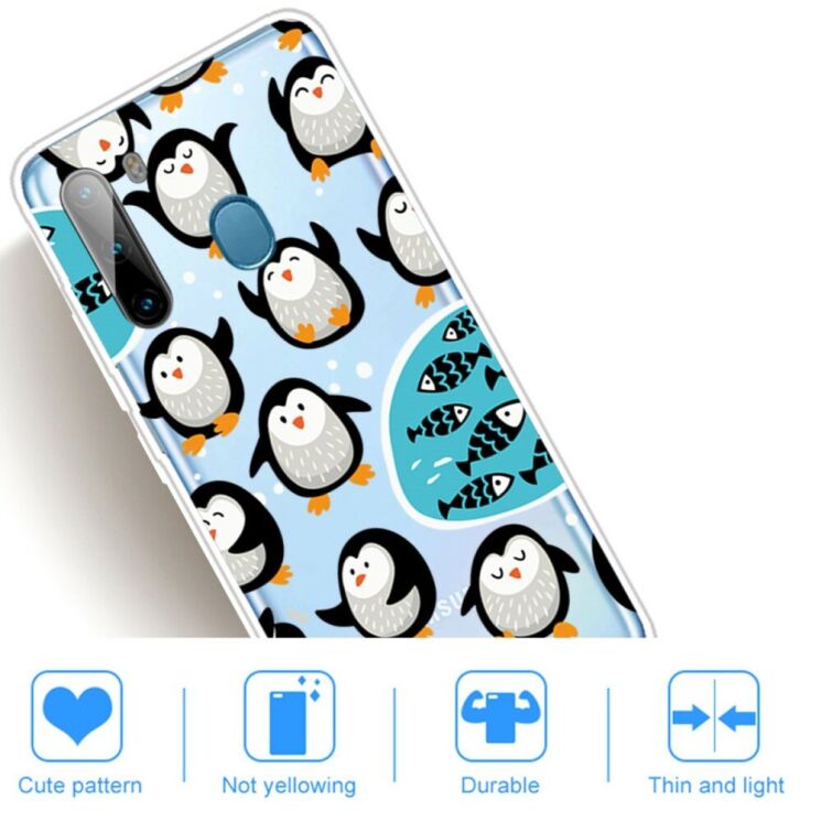 Силіконовий (TPU) чохол Deexe Pretty Glossy для Samsung Galaxy A21 (A215) - Penguin: фото 2 з 4