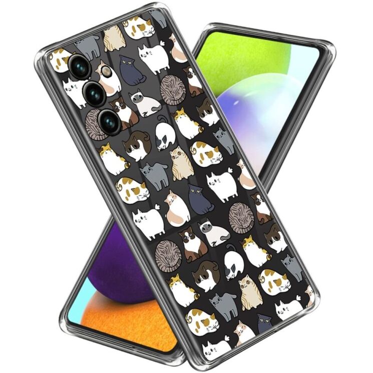 Силиконовый (TPU) чехол Deexe Pretty Glossy для Samsung Galaxy A55 (A556) - Cats: фото 1 из 3