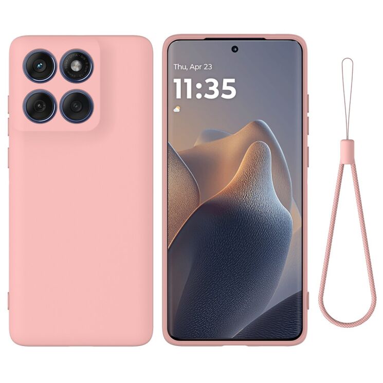 Силиконовый (TPU) чехол Deexe Silicone Case для Motorola Edge 70 Fusion - Pink: фото 1 из 9