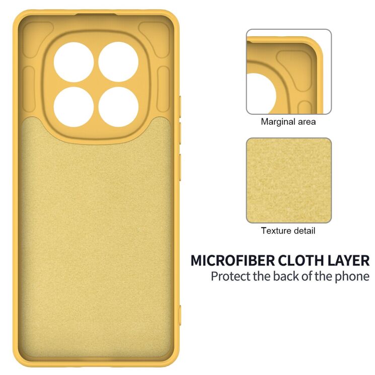 Силиконовый (TPU) чехол Deexe Silicone Case для Xiaomi Redmi Note 15 Pro - Yellow: фото 7 из 9