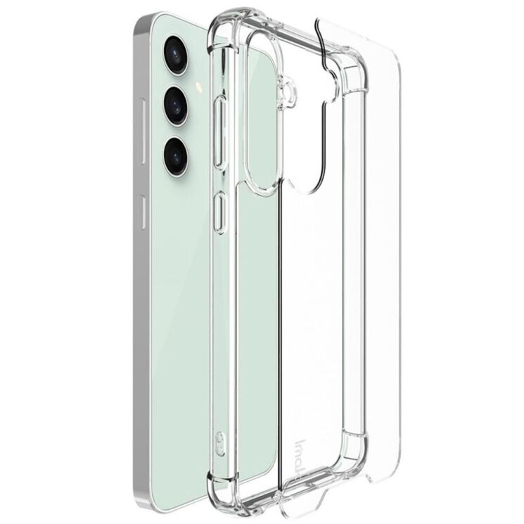 Силиконовый (TPU) чехол IMAK Airbag Case для Samsung Galaxy S24 FE (S721) - Transparent: фото 2 из 7