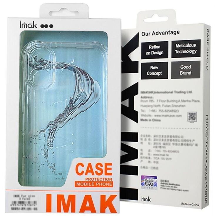Силиконовый (TPU) чехол IMAK Airbag Case для Samsung Galaxy S24 FE (S721) - Transparent: фото 7 из 7