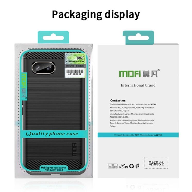 Силиконовый (TPU) чехол MOFI Carbon Fiber для Google Pixel 8A - Black: фото 9 из 9