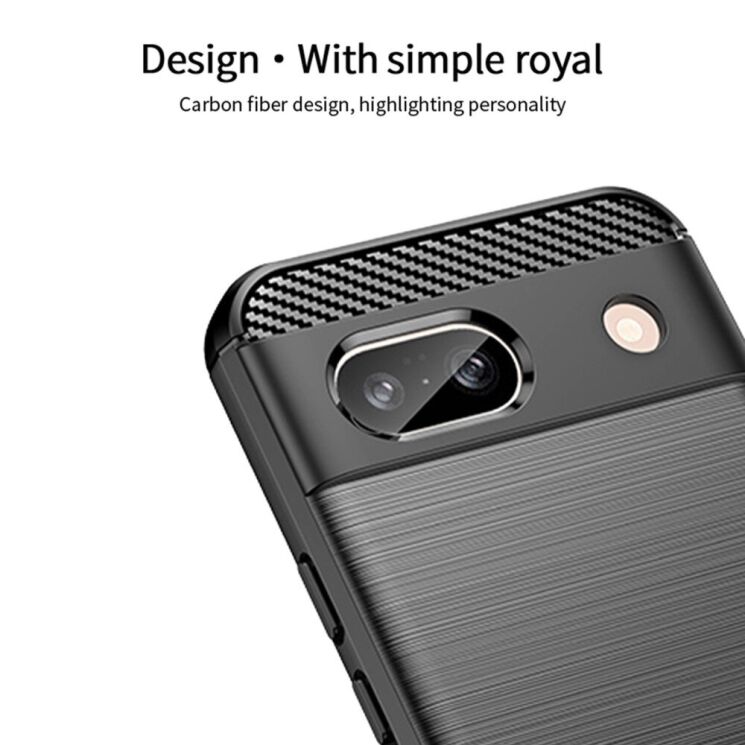 Силиконовый (TPU) чехол MOFI Carbon Fiber для Google Pixel 8A - Black: фото 4 из 9