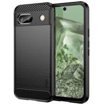 Силиконовый (TPU) чехол MOFI Carbon Fiber для Google Pixel 8A - Black: фото 1 из 9