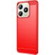 Силіконовий (TPU) чохол MOFI Carbon Fiber для Realme C63 / C61 / Note 60x - Red (359711R). Фото 2 з 9
