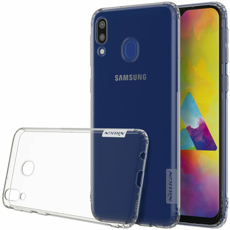 Силиконовый (TPU) чехол NILLKIN Nature для Samsung Galaxy M20 (M205) - Grey: фото 1 из 13