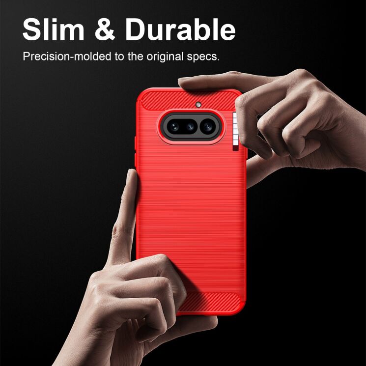 Силіконовий (TPU) чохол UniCase Carbon для Nothing Phone (4a) - Black (411311B) Силіконовий (TPU) чохол UniCase Carbon для Nothing Phone (4a) - Black: фото 7 з 9