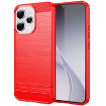 Силіконовий (TPU) чохол UniCase Carbon для OPPO Reno 15 - Red: фото 1 з 8