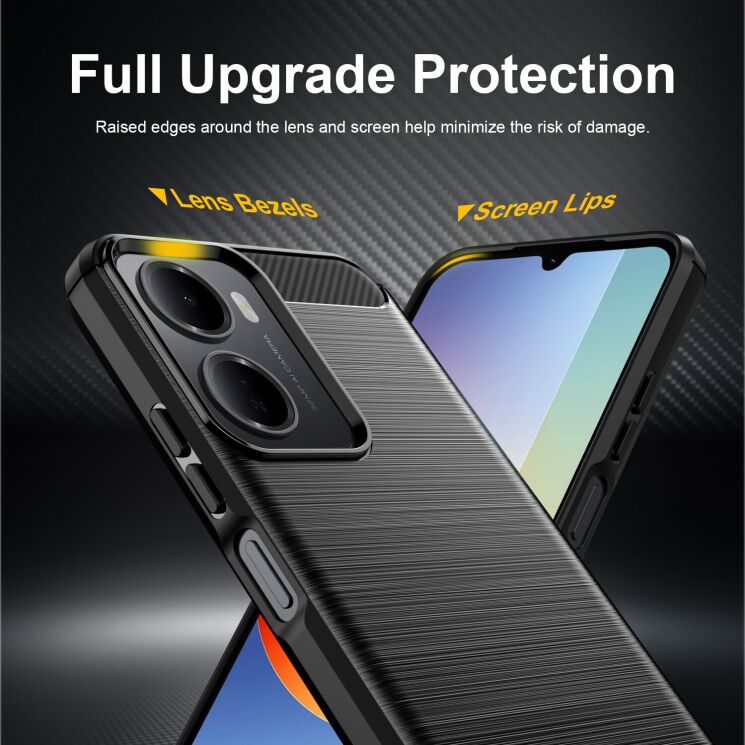 Силіконовий (TPU) чохол UniCase Carbon для Xiaomi Redmi A7 Pro - Blue: фото 3 з 9