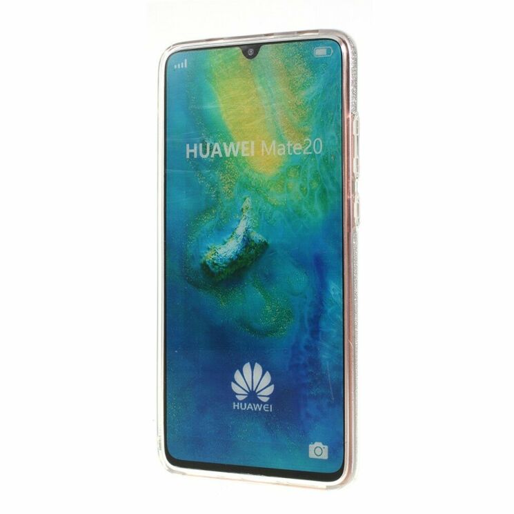 Силиконовый (TPU) чехол UniCase Glitter Cover для Huawei Mate 20 - Silver: фото 2 из 5