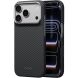 Ультратонкий чохол Pitaka Edge Case для iPhone 18 Pro (KI1801P) - 600D Black / Grey (Twill) (423758B). Фото 1 з 13