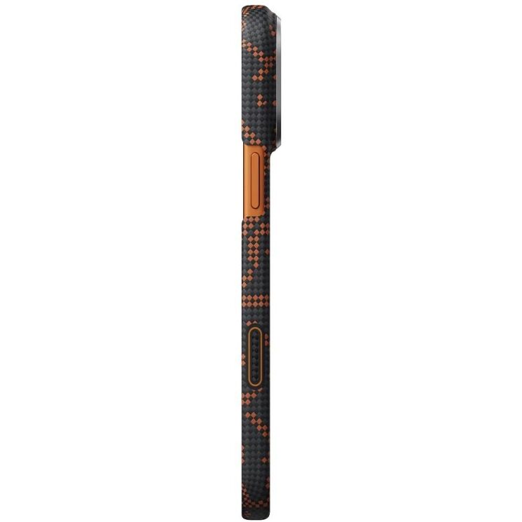 Ультратонкий чехол Pitaka Edge Case Monogram для iPhone 17 Pro Max (KI1704PTKP) - Black / Orange (411117OB) Ультратонкий чехол Pitaka Edge Case Monogram для iPhone 17 Pro Max (KI1704PTKP) - Black / Orange: фото 5 из 11