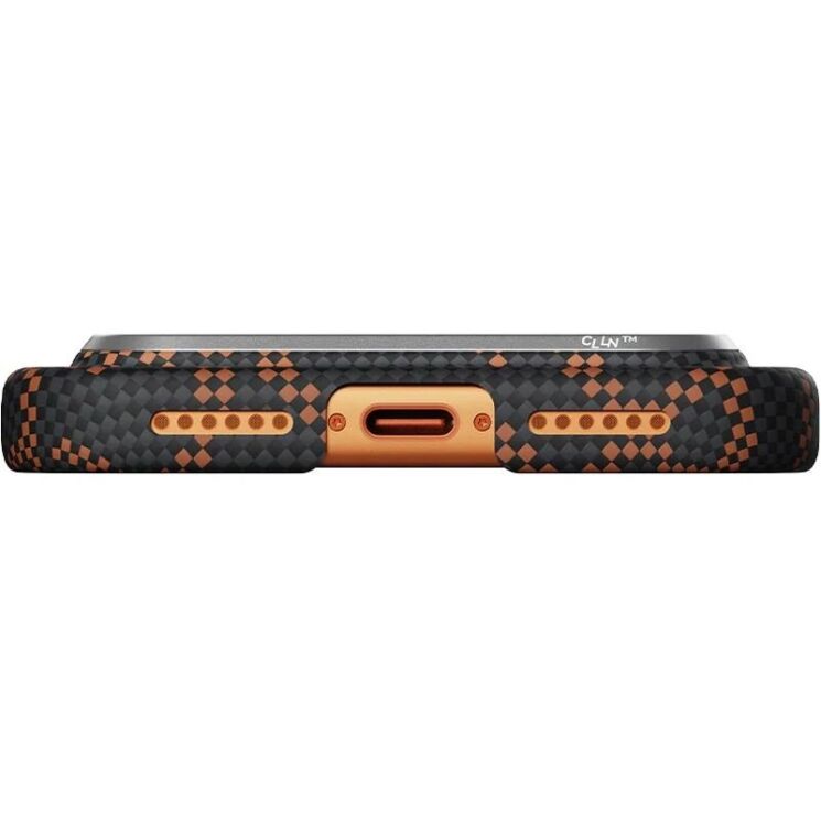 Ультратонкий чехол Pitaka Edge Case Monogram для iPhone 17 Pro Max (KI1704PTKP) - Black / Orange (411117OB) Ультратонкий чехол Pitaka Edge Case Monogram для iPhone 17 Pro Max (KI1704PTKP) - Black / Orange: фото 7 из 11
