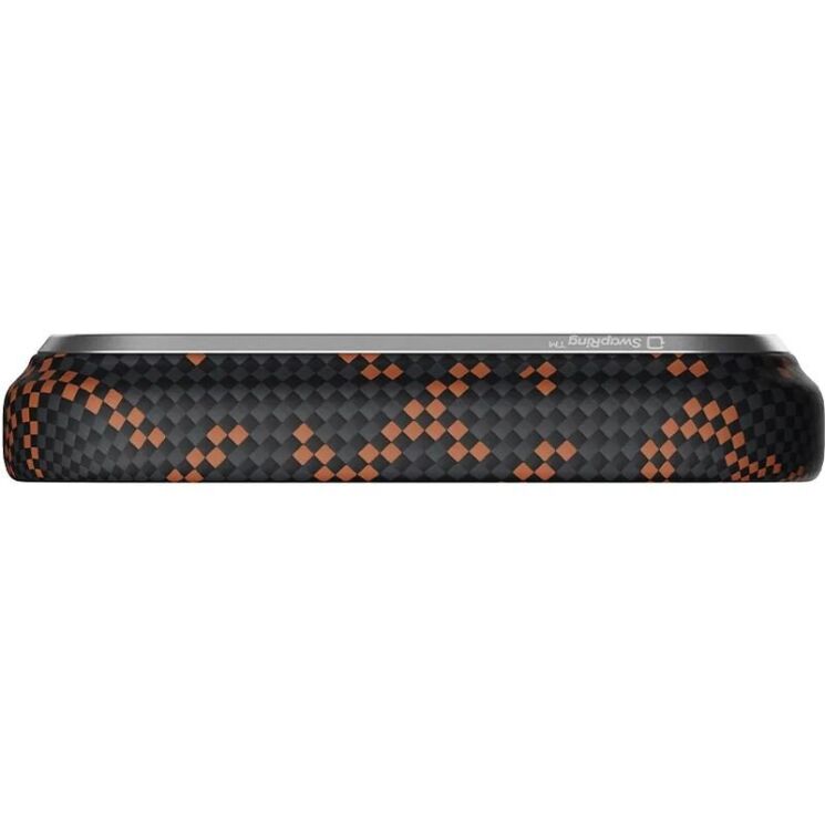 Ультратонкий чехол Pitaka Edge Case Monogram для iPhone 17 Pro Max (KI1704PTKP) - Black / Orange (411117OB) Ультратонкий чехол Pitaka Edge Case Monogram для iPhone 17 Pro Max (KI1704PTKP) - Black / Orange: фото 6 из 11