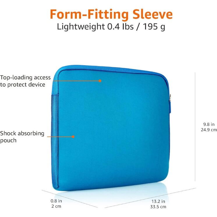 Универсальный чехол Amazon Basics Sleeve для ноутбука диагональю 13.3 дюймов (B011J4C1MA) - Blue: фото 8 из 9