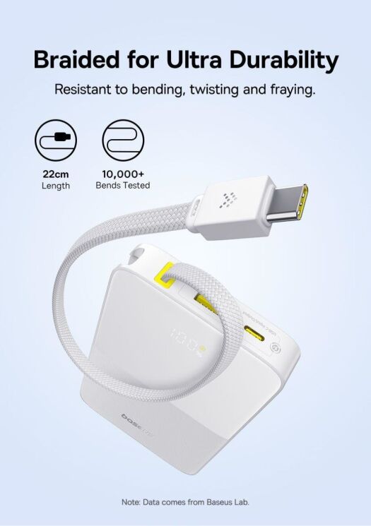 Внешний аккумулятор Baseus EnerFill FC51 Bipow2 Pro 22.5W (10000mAh) + кабель Type-C (E0027600) - Black: фото 6 из 11