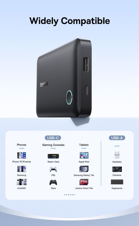 Внешний аккумулятор Baseus EnerFill FP11 15W (10000mAh) P1008210C123-00 - Black: фото 14 из 20