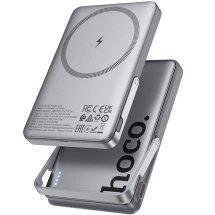 Внешний аккумулятор Hoco Q36 Magnetic 20W (5000mAh) - Metal grey: фото 1 из 8